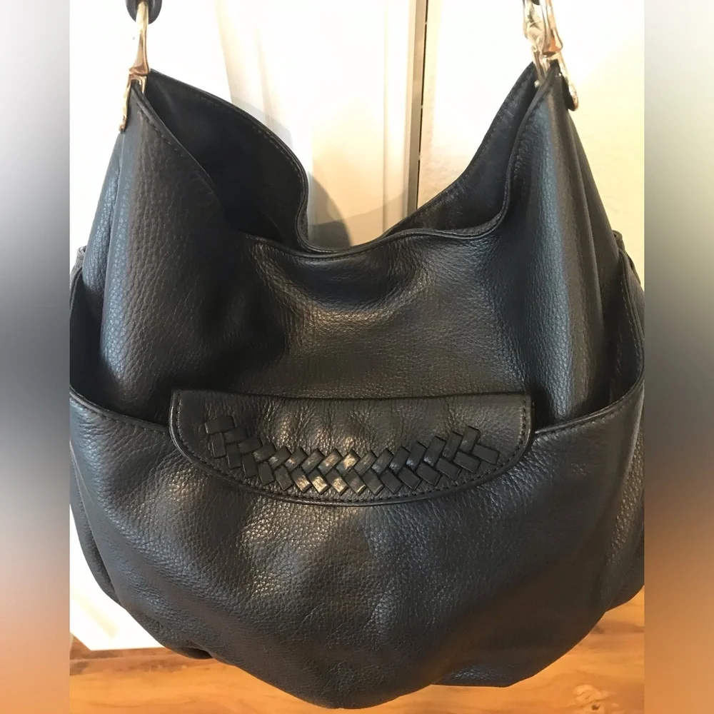 Helen Kaminski Black Leather Handbag Tote Bag